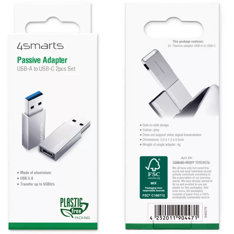 4smarts 540275 USB laidas, pilka