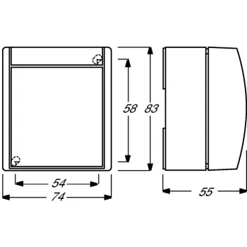 BUSCH JAEGER 2601/6 SKWNH-54 - 1P - Baltas - 250 V - 10 A - 74 mm - 55 mm