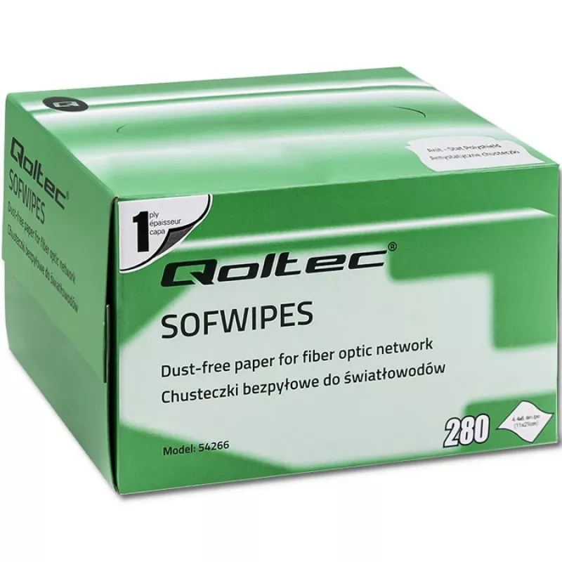 Qoltec Lint-Free Fibre Optic Wipes – Pluoštinių optinių jungčių valymo servetėlės