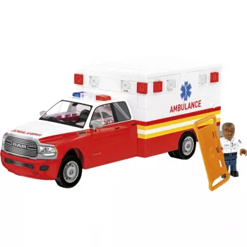 Konstruktorius Cobi RAM 3500 Greitosios pagalbos automobilis modelis 24609 statybinių kaladėlių rinkinys