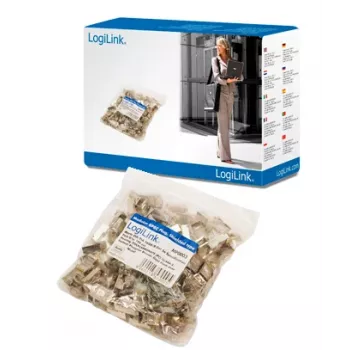 RJ45 kištukas LogiLink MP0003 CAT5e plastikinis auksuotas 100 vnt.