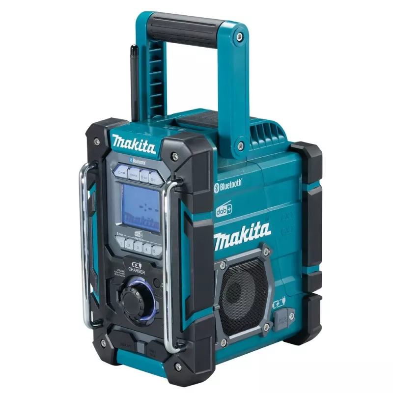 Nešiojamas radijo imtuvas Makita DMR301 – DAB/DAB+/FM/AM, USB-A, 18 V Li‑Jon, atsparus vandens purslams