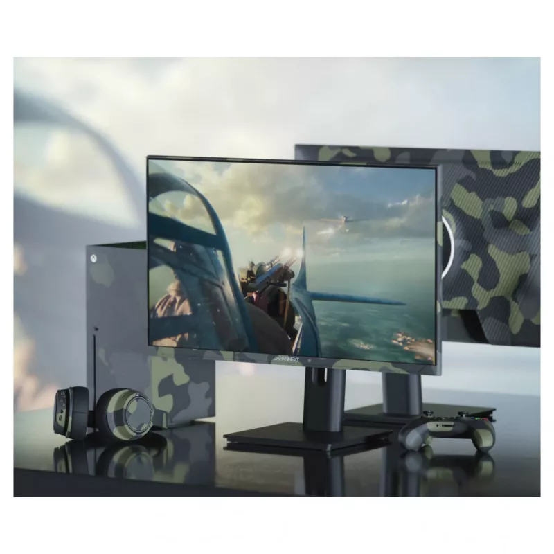 JAPANNEXT JN-IPS238FHD200F-HSP-CAMO monitorius 61 cm (24 col.) 1920 x 1080 pikselių Full HD LCD juodas