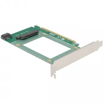 Delock - Speicher-Controller - 2.5 (6,4 cm) - U.2 NVMe / SATA 6Gb/s - 600MBps - PCIe 4,0 x16 (90051)