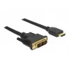 Vaizdo kabelio adapteris DeLOCK 85582 1 m HDMI A tipo DVI-D juodas