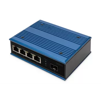 Digitus 4 prievadų Fast Ethernet pramoninis tinklo jungiklis, nevaldomas, su 1 SFP FE nuoroda