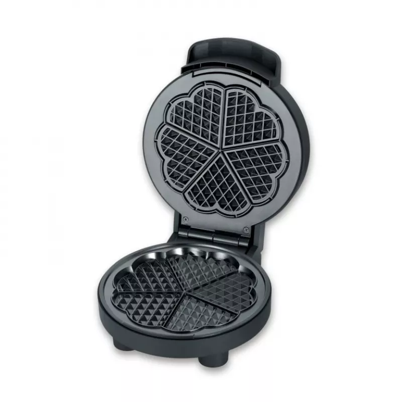 Vafelinė Severin WA 2116 1000 W Juoda Širdelės Forma
