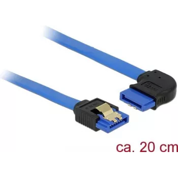 SATA kabelis DeLOCK 84989 0.2 m SATA 7 kontaktų juoda mėlyna