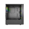 Gembird Fornax 4300 CCC-FC-4300 žaidimų korpusas ATX Midi Tower, grūdinto stiklo, ARGB ventiliatoriai, 2x USB 3.1, 1x USB 2.0, juodas