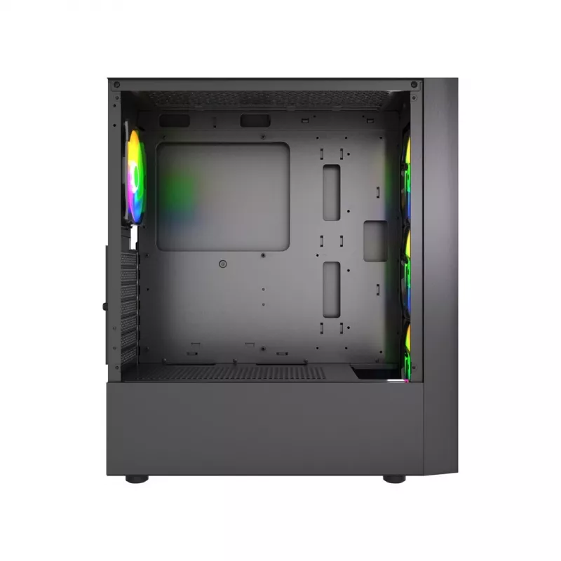 Gembird Fornax 4300 CCC-FC-4300 žaidimų korpusas ATX Midi Tower, grūdinto stiklo, ARGB ventiliatoriai, 2x USB 3.1, 1x USB 2.0, juodas