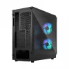 Fractal Design Focus 2 RGB korpusas su grūdinto stiklo šonine sienele, vidutinis bokštas ATX, juodas