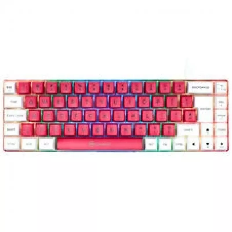 GAMIAC TKL69G SF žaidimų klaviatūra, Kailh Red – balta/raudona