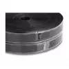 DeLOCK Heavy-duty lipnusis kabliukų ir kilpų diržas, savaime lipnus, 25 m x 25 mm, juodas