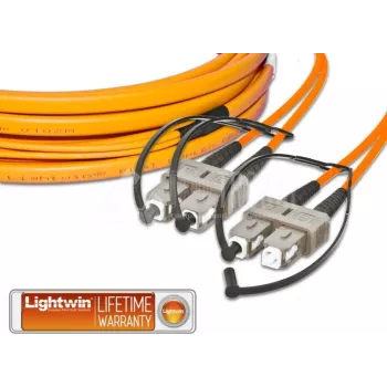 Lightwin LWL plokščias duplekso šuoliukas, MM OM2, SC-SC, 3 m (LDP-50 SC-SC 3.0 FD)