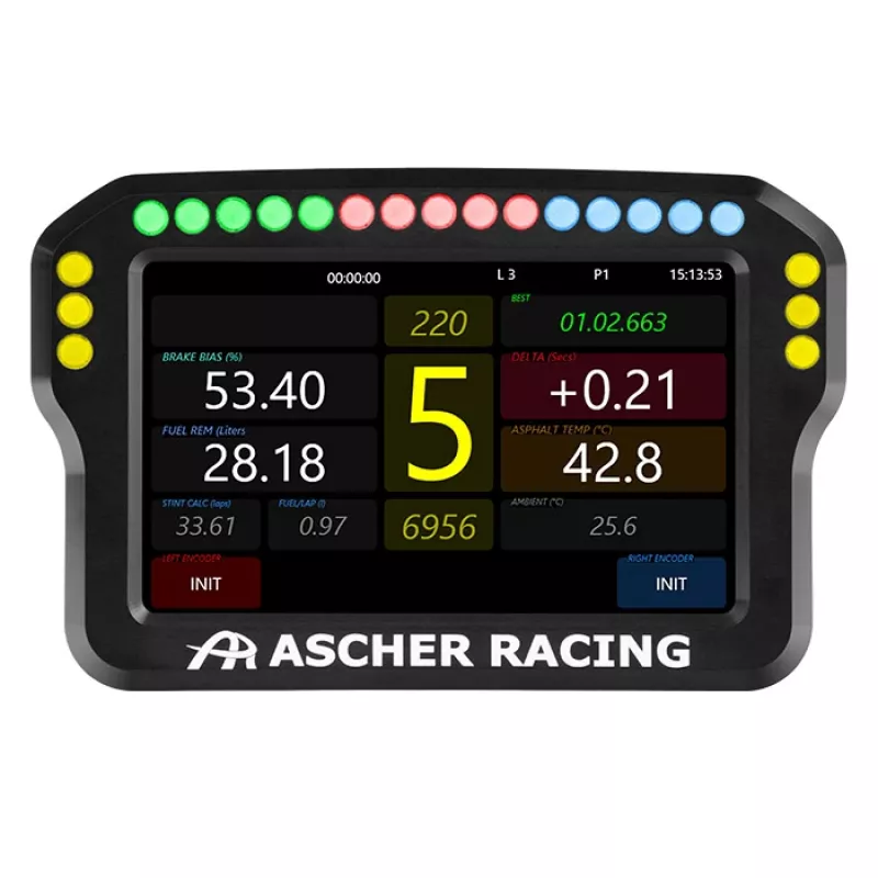 Vairo prietaisų skydelis Ascher Racing 4 colių modelis 76080028 sim racing įrangai
