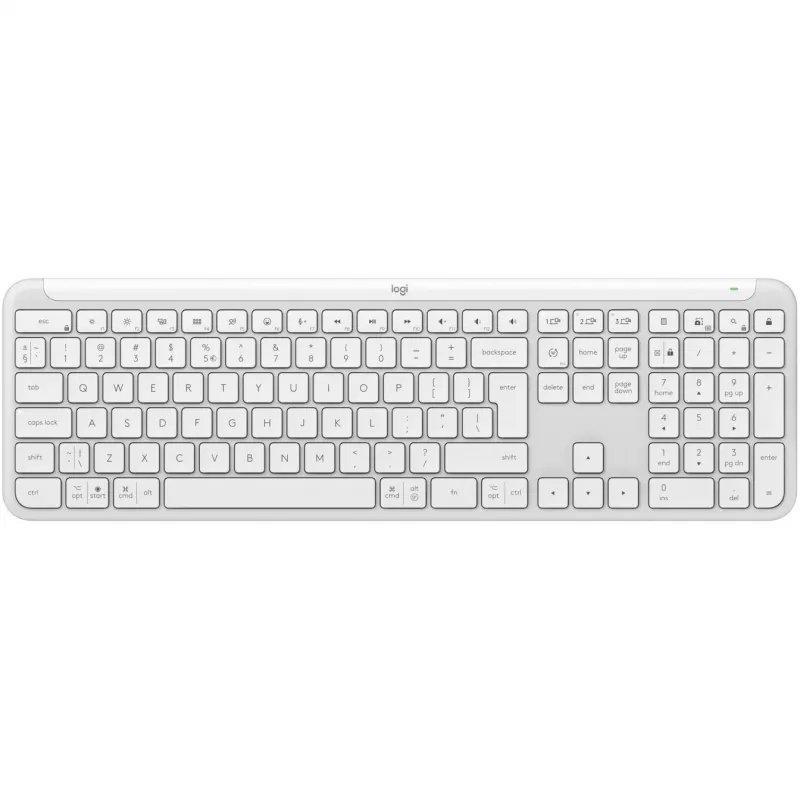 Logitech Signature Slim K950 belaidė klaviatūra RF Wireless Bluetooth QWERTY US International balta
