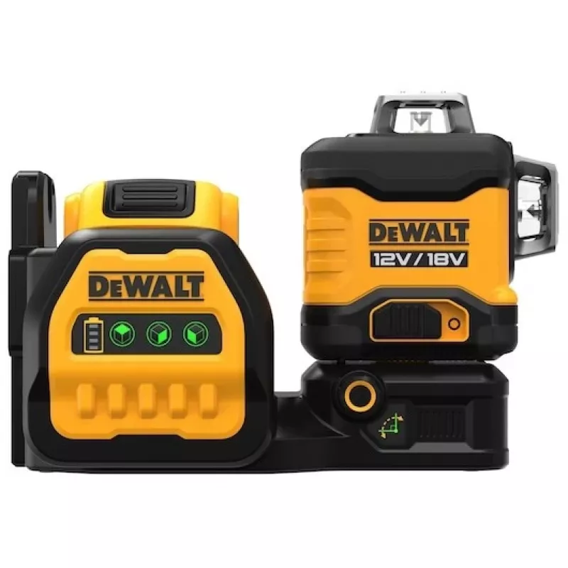Lazerinis nivelyras DeWalt DCE089D1G18-QW žalias spindulys savaiminis niveliavimas 360° su imtuvo suderinamumu