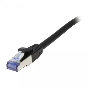 Patch laidas RJ45 CAT6A 500MHz 1,0m juodas S-STP(S/FTP) AWG26 LSZH Synergy 21