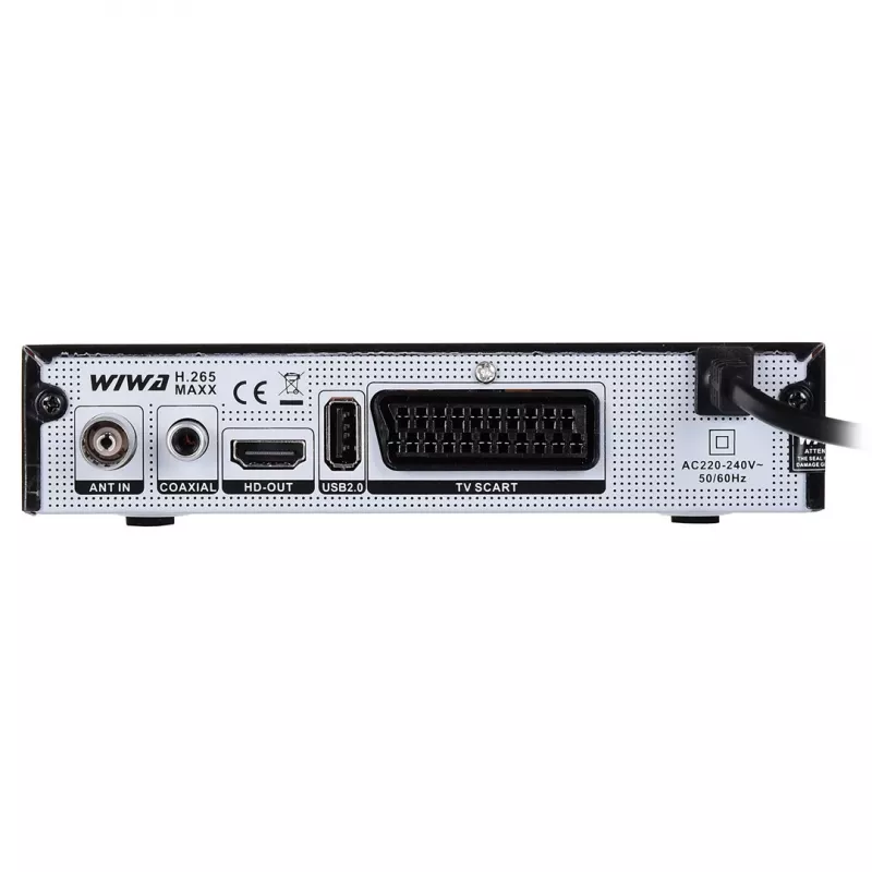 TV imtuvas WIWA H.265 LITE — DVB-T / DVB-T2 imtuvas su H.265 palaikymu, Full HD, HDMI, USB, SCART