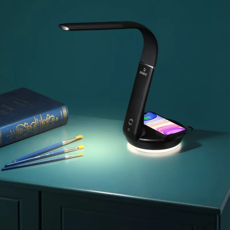 Stalinė lempa Hawk HW-LAMP02 Juoda – reguliuojamas ryškumas, reguliuojama rankena