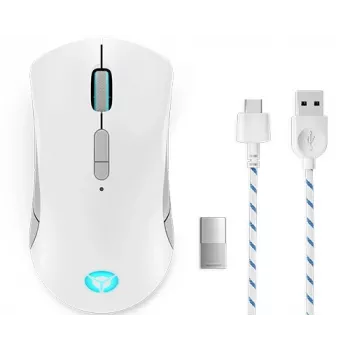 Žaidimų pelė Lenovo Legion M600 RF belaidė + Bluetooth + USB Type-A, ambidekstrinė, 16000 DPI, 9 mygtukų, įkraunama