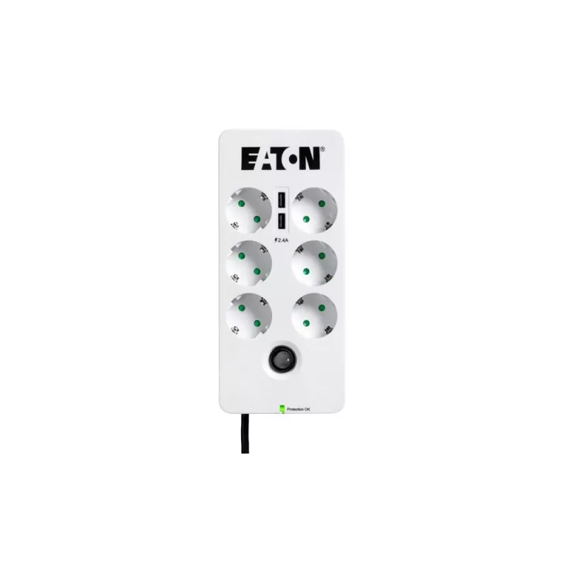 Apsauginis kištukinis lizdas Eaton Protection Box 6 USB DIN