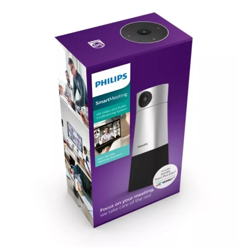 Vaizdo konferencijų kamera Philips PSE0550, 4K Ultra HD, 30 fps, CMOS, juoda/sidabrinė