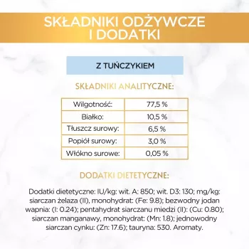 Šlapias kačių ėdalas Purina GOURMET Gold Adult Tuna 85 g skardinė