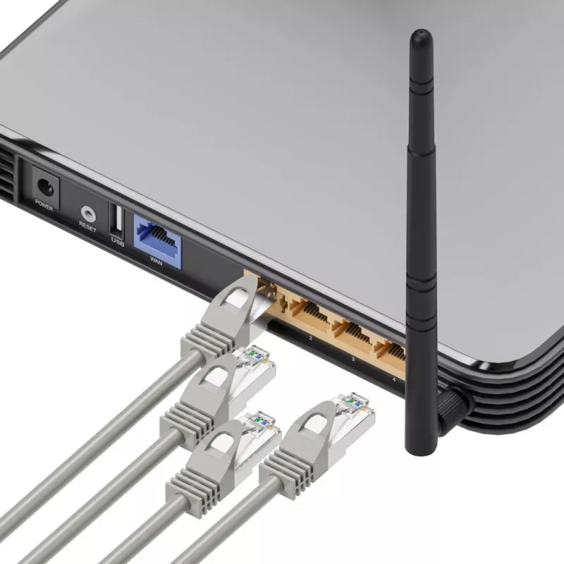 Ethernet jungiamasis laidas Extralink Cat 5e UTP, 10 m, RJ-45–RJ-45, pilkas
