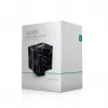 Oro aušintuvas DeepCool AK400 ZERO DARK PLUS — 120 mm FDB ventiliatorius, 4 šilumos vamzdeliai 6 mm, LGA 1700/AM4/AM5, aukštis 155 mm, juodas