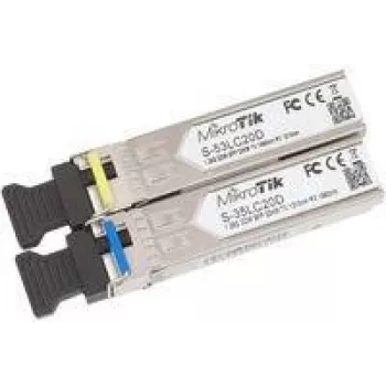 Mikrotik S-3553LC20D pora SFP vienmodžių tinklo siųstuvų-imtuvų modulių, 1.25 Gbit/s, 20 km, LC