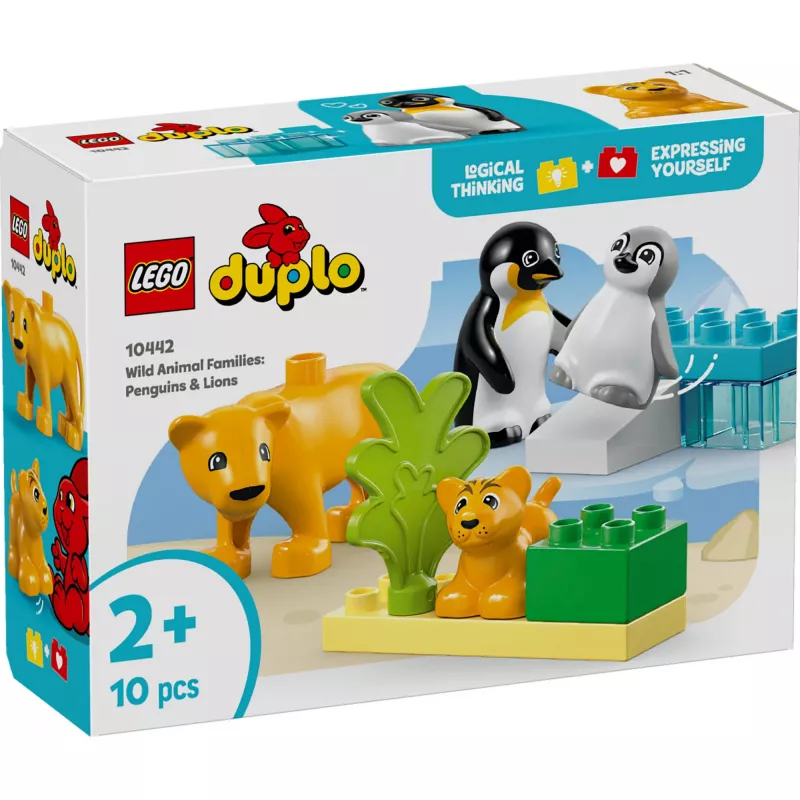 LEGO DUPLO 10442 Laukiniai gyvūnai: Pingvinai ir liūtai