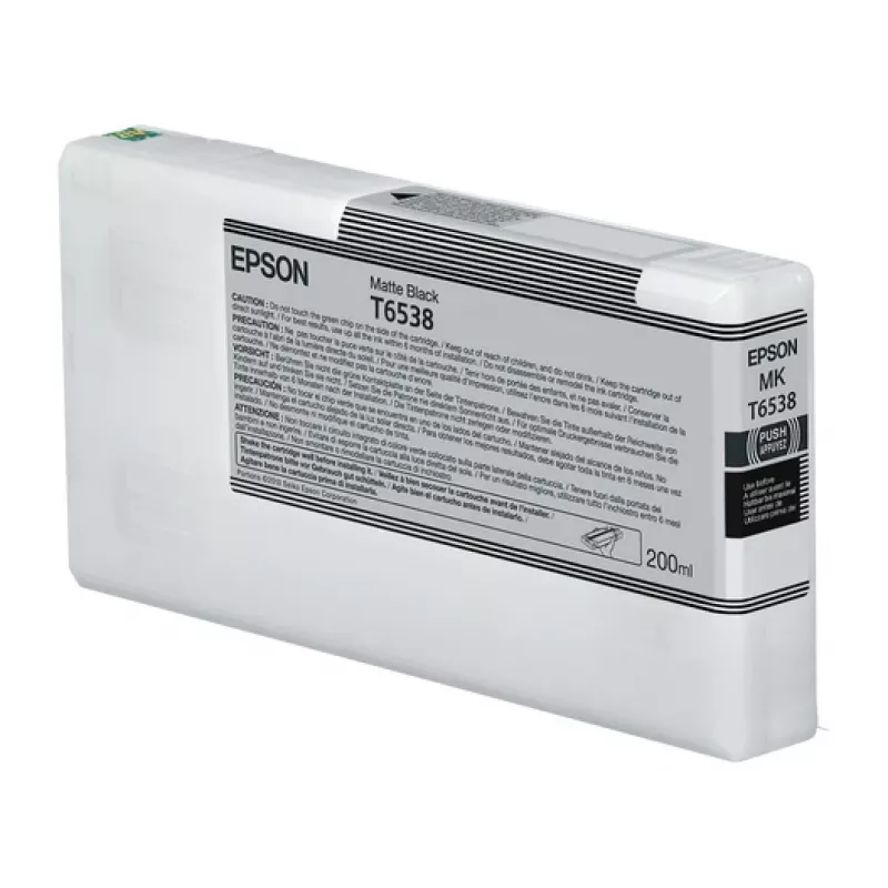 Kasetė rašalinė Epson C13T65380N matinė juoda 200 ml originali vienkartinė pakuotė