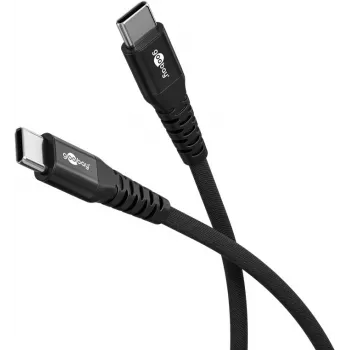 Goobay 73954 USB-C laidas, tekstilinis, juodas