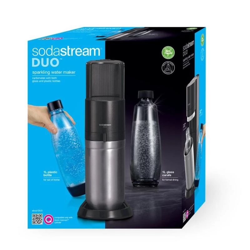 Sodos aparatas SodaStream DUO juodas su nerūdijančio plieno akcentais