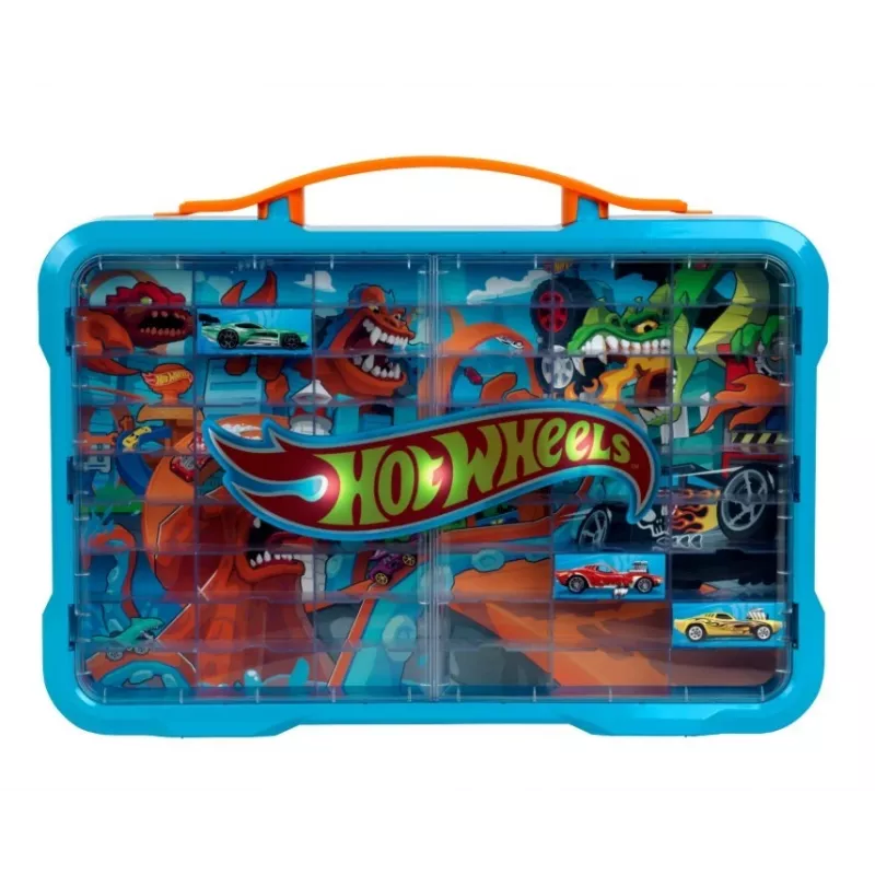Hot Wheels nešiojamas dėklas su šviečiančiu logotipu
