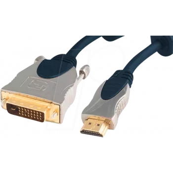 Vaizdo kabelio adapteris ShiverPeaks SP77481 1,5 m HDMI A tipas – DVI-D mėlynas chromuotas