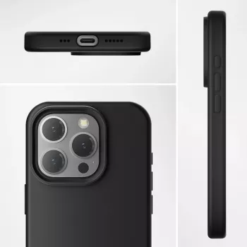 4smarts 540582 Silikoninis Dėklas iPhone 15 Plus 6,7 inch Juodas