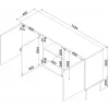 Komoda Cama Meble INSERTO 3D 143,5×40×80 cm juoda su LED, medžio drožlių plokštė, 16 mm rėmas