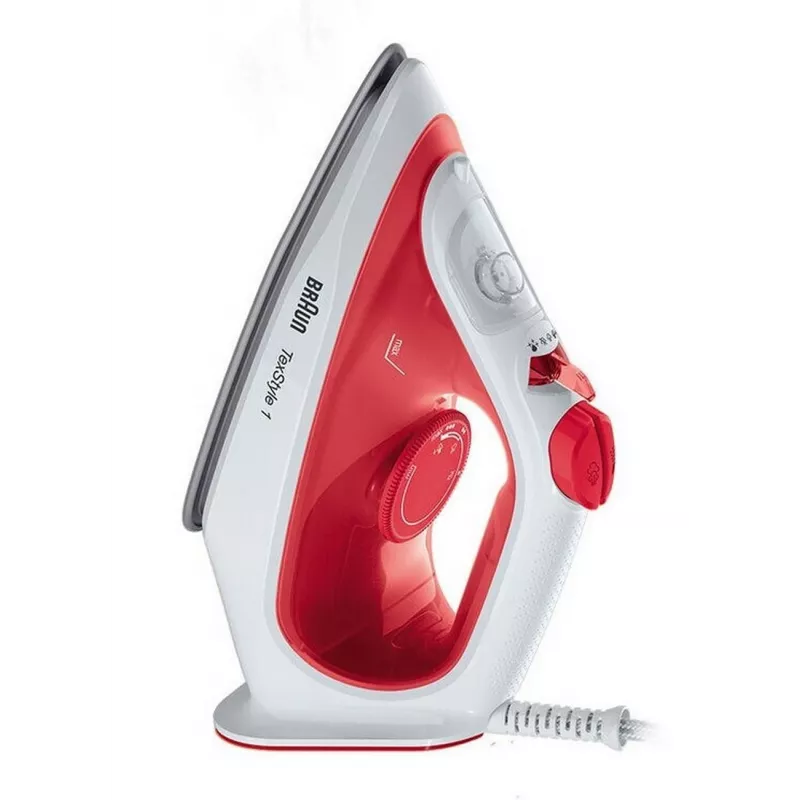 Braun TexStyle 1 SI 1019 RD lygintuvas su nelimpančiu padu, 1900 W, raudonas