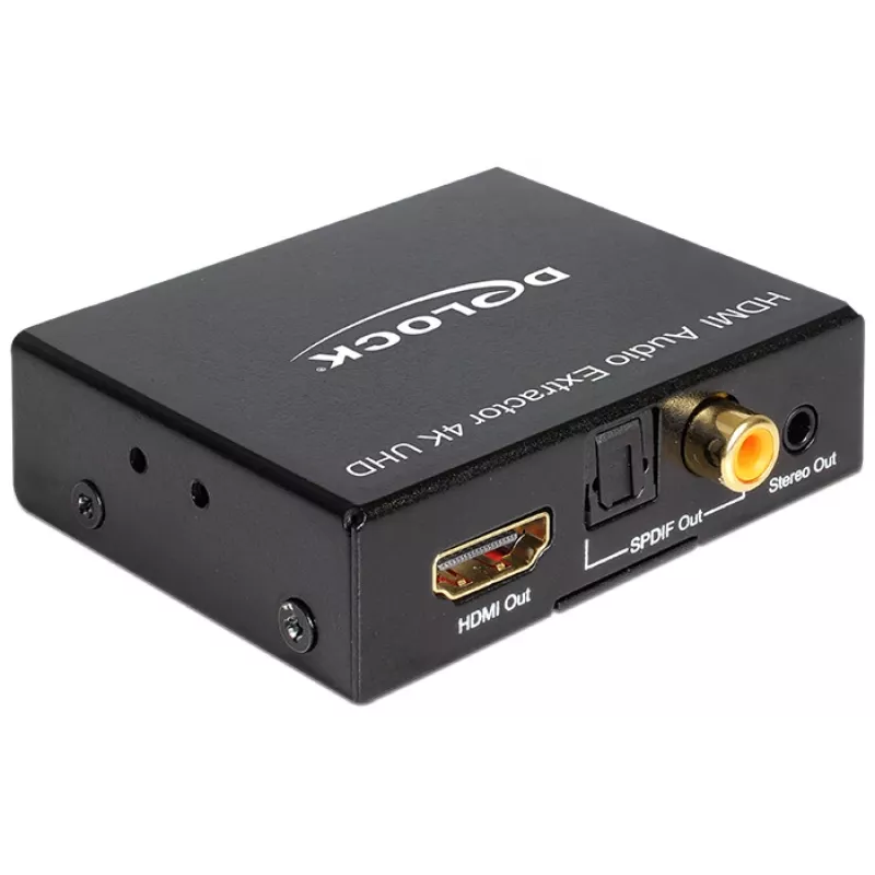 HDMI garso išskyriklis stereofoninis / 5.1 kanalų 4K, adapteris juodas