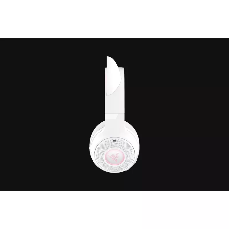 Belaidės žaidimų ausinės su Bluetooth Razer Kraken Kitty V2 BT White, THX Spatial Audio, RGB apšvietimas