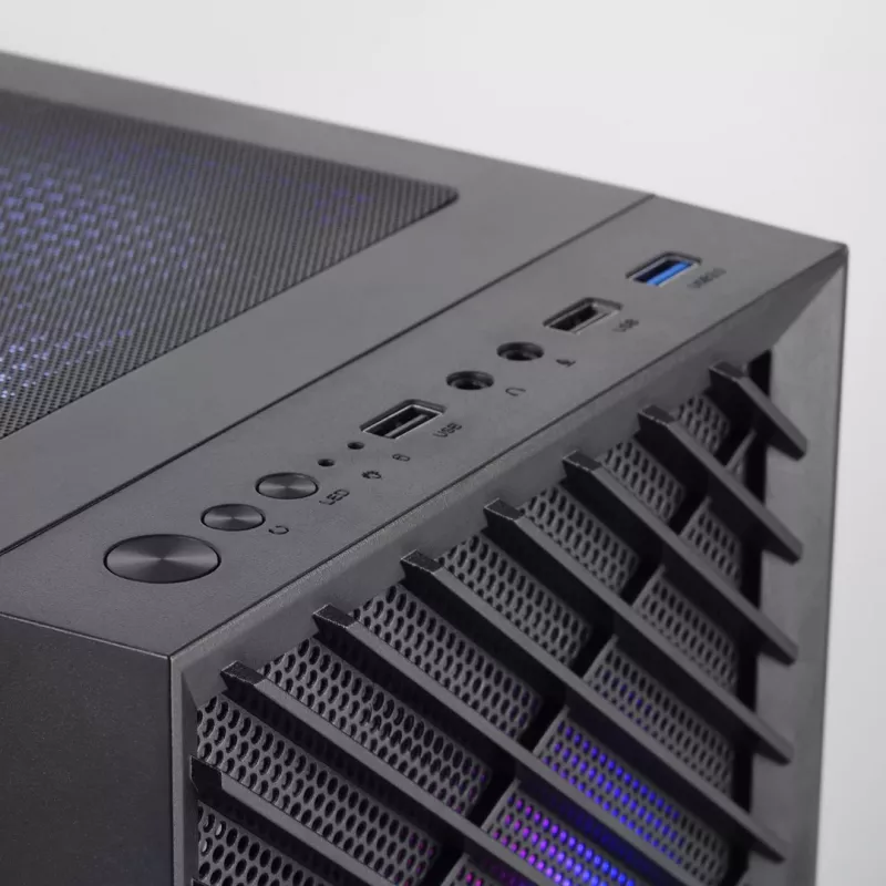 PC korpusas TACENS Mars Gaming MC-VORTEX Mini Tower Mini-ITX/Micro-ATX grūdintas stiklas juodas, 3x120mm, 27,3 cm GPU, 162 mm CPU aušintuvas