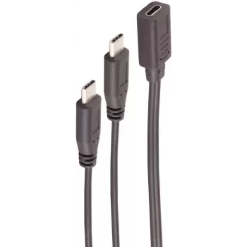 USB laidas ShiverPeaks BS13-20020 USB 2.0 0,3 m 2x USB C juodas