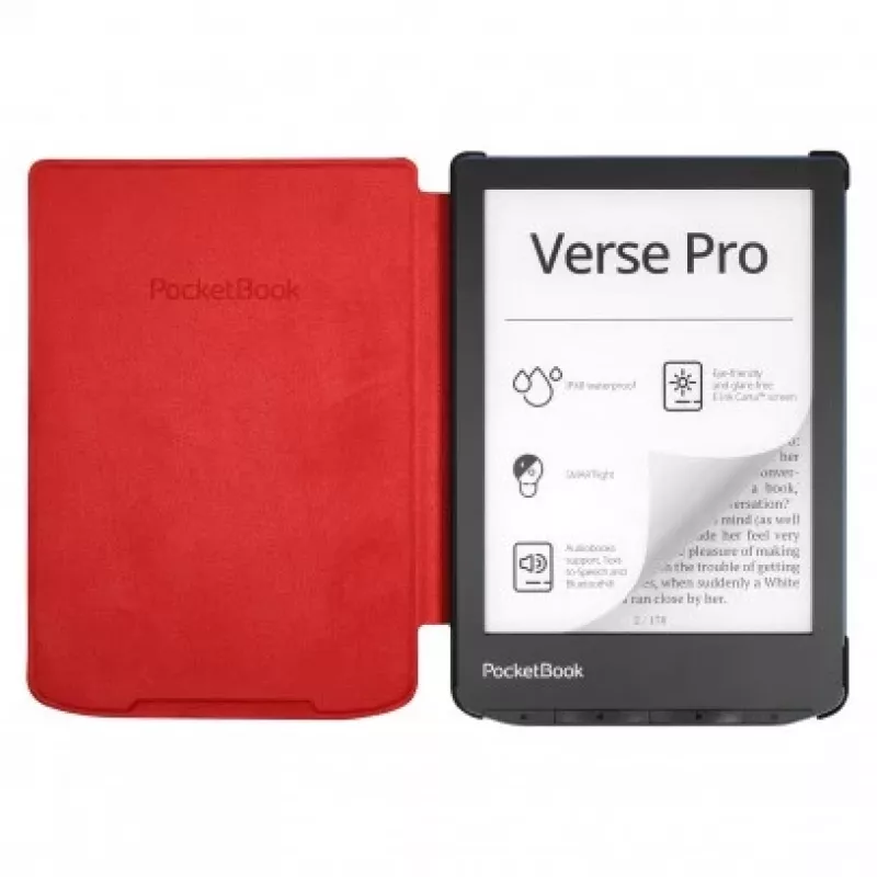 Dėklas „PocketBook Shell“ 6 colių, raudonas, H-S-634-R-WW, skirtas PocketBook Verse ir Verse Pro