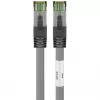 Goobay CAT 8.1 jungiamasis kabelis, S/FTP (PiMF), pilkas, 0,5 m - LSZH halogenų neturintis, varinis AWG 24 (55135)