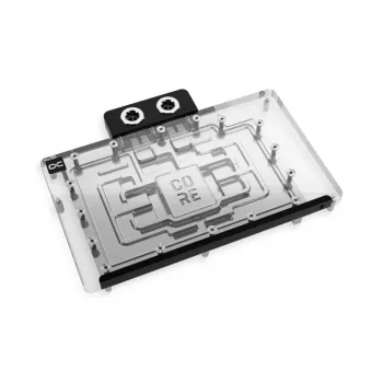 Alphacool 10268 Vandeninis aušintuvas Nvidia GeForce RTX (Core serija) – varinė šaltnešio plokštė, aliumininis galinis dangtelis, akrilinis viršus su aRGB, 160,8 mm