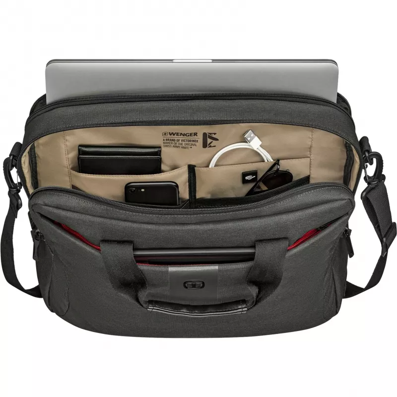Portfelis Wenger SwissGear MX Eco Brief 40,6 cm 16 colių pilkas