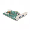 DeLOCK PCI Express x1 plokštė USB Type-C PD 30W 2x USB Type-A 5Gbps