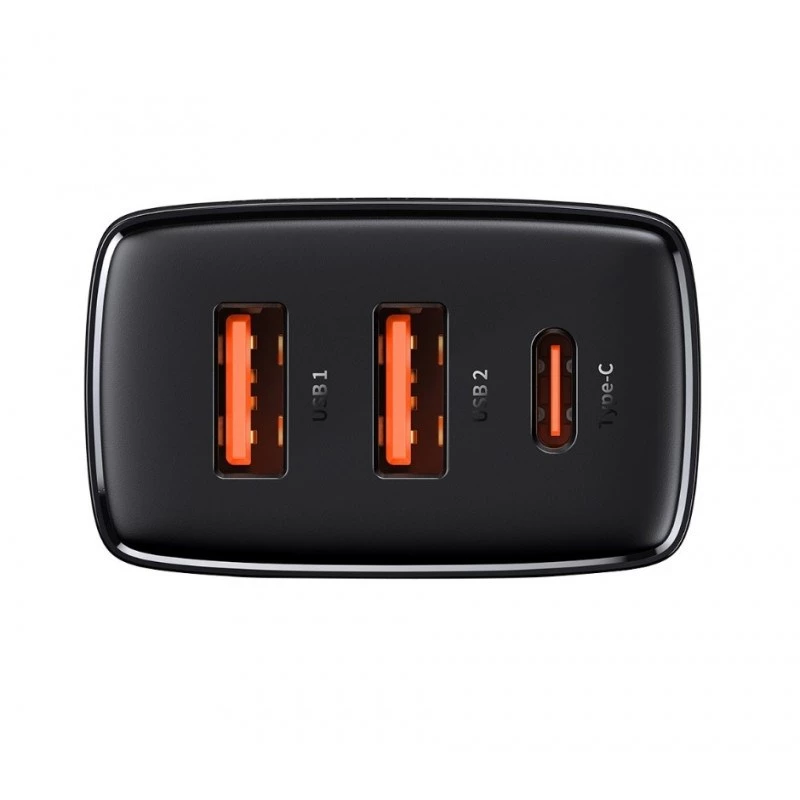 Baseus 30W USB įkroviklis QC PD3.0 Type C greitasis įkrovimas telefonams iPhone 17 16 15 14 13 12 Pro Max Xiaomi Samsung